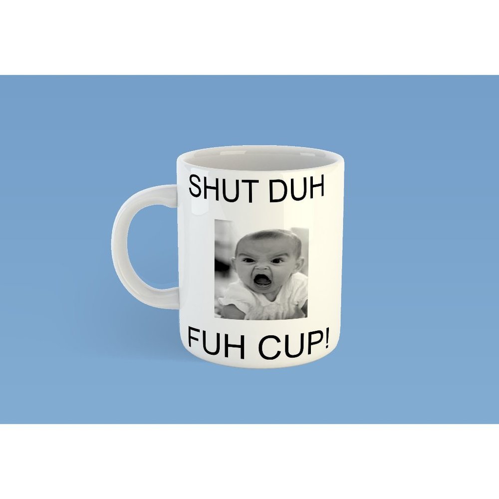 Funny Mug, Ceramic Shut Duh Fuh Cup mug for him or her great gift for boss, secr